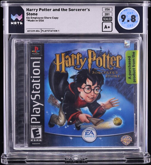 2001 HARRY POTTER AND THE SORCERER'S STONE SONY PLAYSTATION 1 PS1 WATA 9.8 A+ SEALED